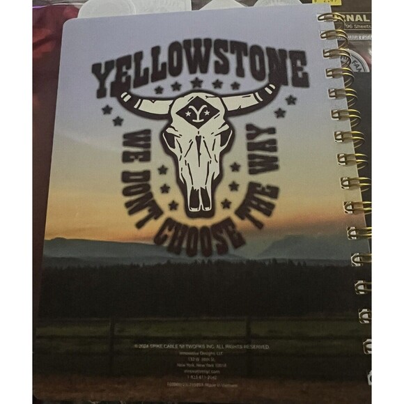 YELLOWSTONE SPIRAL BOUND TABBED JOURNAL BOOK 96 sheets BETH DUTTON, NEW - Picture 7 of 8